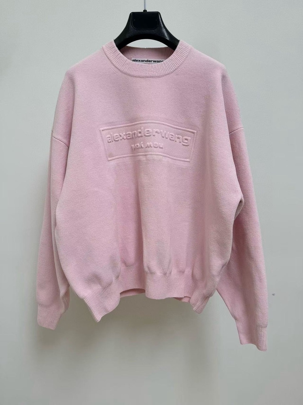 Alexander Wang Light Pink Embossed Logo jumper